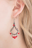 Dazzling Date Night - Red Earrings