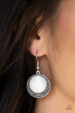 Gleam Away - White Earrings