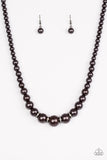 Party Pearls-Black Necklace
