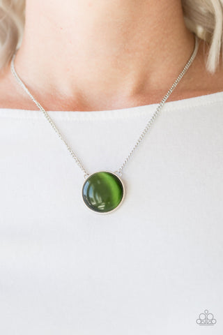 Glow Down In History-Green Necklace