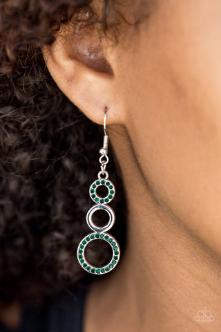 Bubble Bustle - Green Earrings