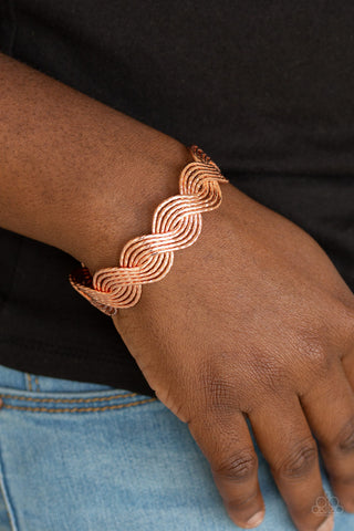 Braided Brilliance - Copper Bracelet