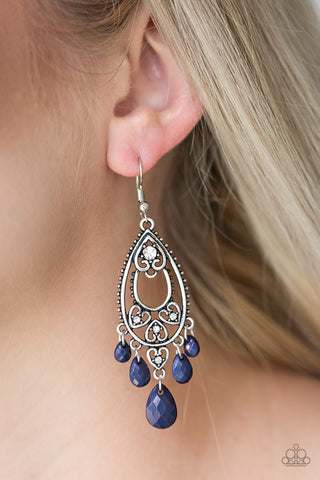 Fashion Flirt - Blue Earrings