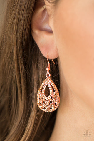 Sparkling Stardom - Copper Earrings