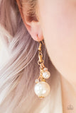 Timelessly Traditional-White Earrings