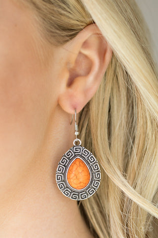 Tribal Tango-Orange Earrings