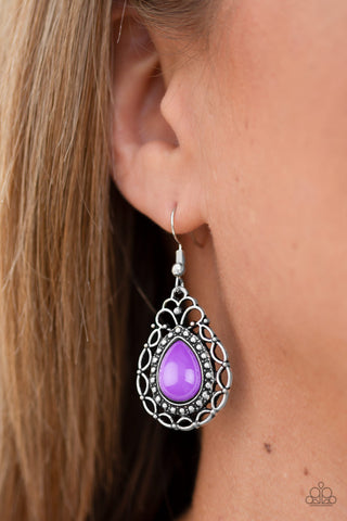 Flirty Finesse - Purple Earrings