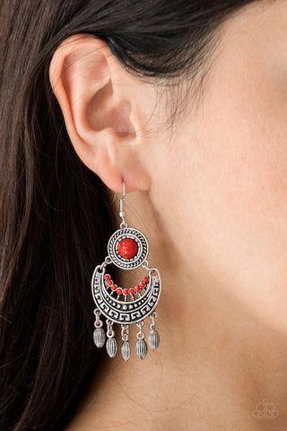 Mantra to Mantra - Red Earrings