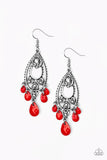 Fashion Flirt - Red Earrings