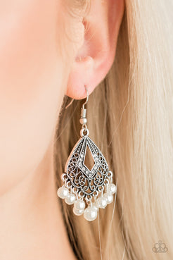 Gracefully Gatsby - White Earrings