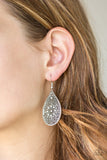 Dinner Party Posh - White Earrings