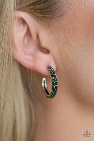 Twinkling Tinseltown - Green Earrings