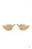 Flying Feathers-Gold Earrings
