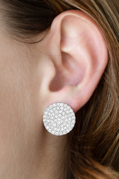 Radiant Ripples - White Earrings