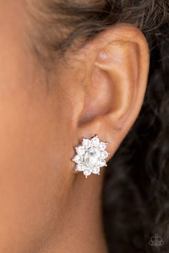 Starry Nights - White Earrings