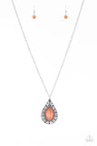 Total Tranquility - Orange Necklace