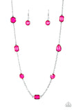 Glassy Glamorous - Pink Neckace