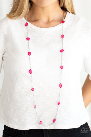 Glassy Glamorous - Pink Neckace