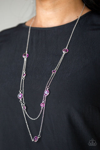 Raise Your Glass - Purple Necklace