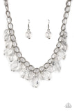 Gorgeously Globetrotter-White Necklace