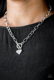Harvard Hearts-White Necklace
