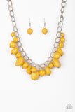 Gorgeously Globetrotter-Yellow Necklace