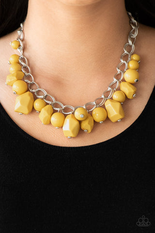 Gorgeously Globetrotter-Yellow Necklace