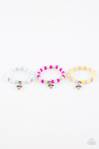 Starlet Shimmer Heart Stretchy Bracelets (5 bracelets)