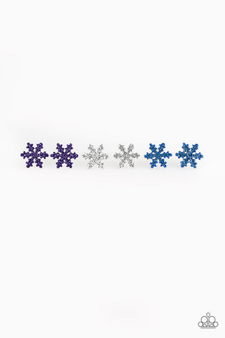 Starlet Shimmer Snowflake Earrings (Set of 5)