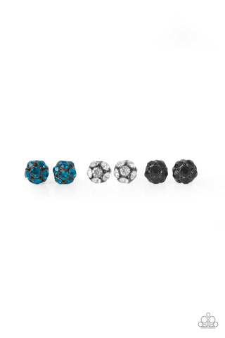 Starlet Shimmer Disco Ball Rhinestone Earrings (Set of 5)