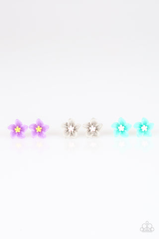 Starlet Shimmer Flower Post Back Earrings (Set of 5)