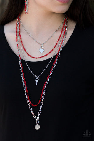 Right on Key-Red Necklace