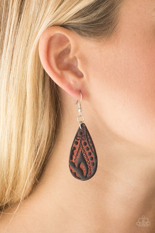 Get In the Groove - Brown Earrings