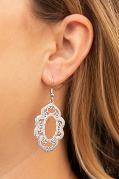 Mantras and Mandalas - White Earrings