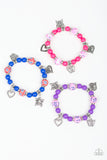 Starlet Shimmer Stretchy Bracelets with Charms (5 bracelets)