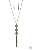 Triple Shimmer - Brass Necklace