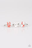 Starlet Shimmer Love Adjustable Rings (Set of 5)