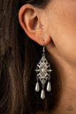 Majestic Mood - White Earrings