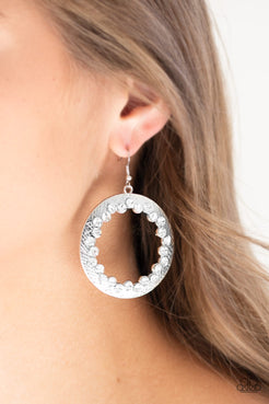 Gala Glitter - White Earrings