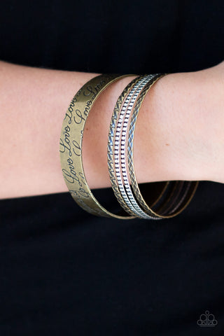 Literally Lovable - Brass Bracelet