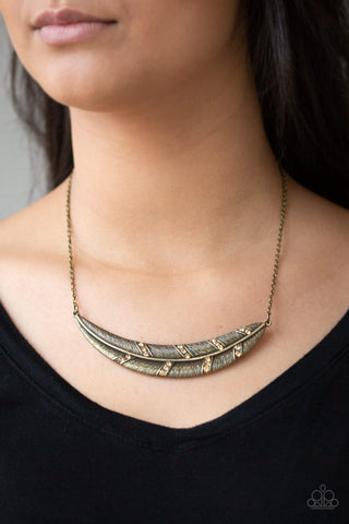 Say You Quill - Brass Necklace