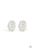 Daring Dazzle - White Earrings