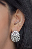Daring Dazzle - White Earrings