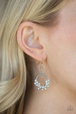 Refined Razzle - White Earrings