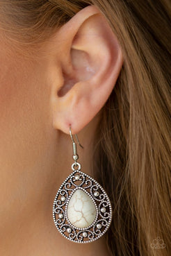 Stone Story - White Earrings