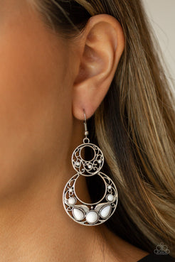 West Coast Whimsical - White Earrings