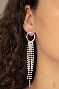 Endless Sheen - White Earrings