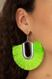 Tassel Tropicana-Green Earrings
