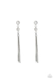 Tassel Twinkle - White Earrings