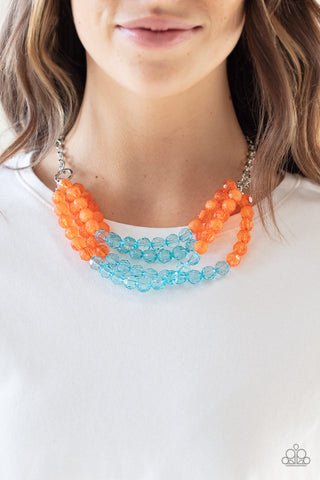 Summer Ice - Orange Necklace